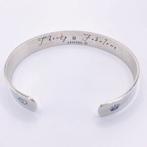 Minimalist Inspirational 30th birthday cuff bracelet